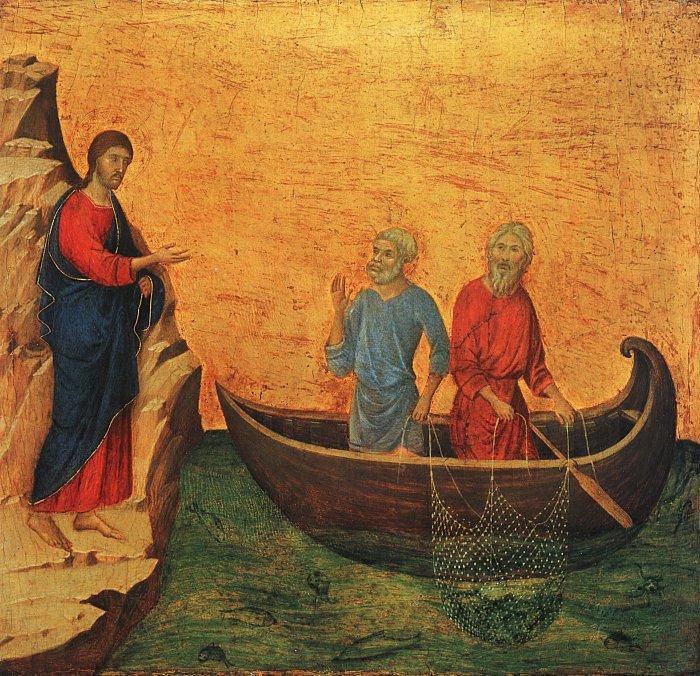 Duccio di Buoninsegna The Calling of the Apostles Peter and Andrew oil painting picture